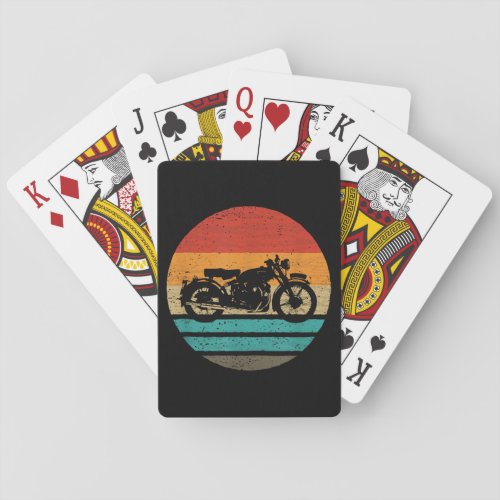 Motorcycle Retro Style Vintage  Playing Cards