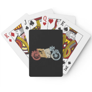Motorcycle Retro Style Vintage Poker Cards