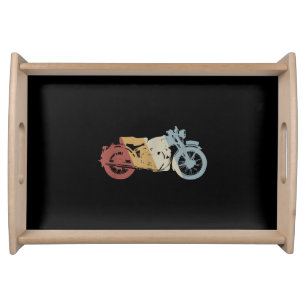Motorcycle Retro Style Vintage Serving Tray