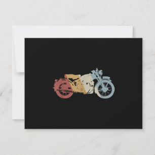 Motorcycle Retro Style Vintage Thank You Card