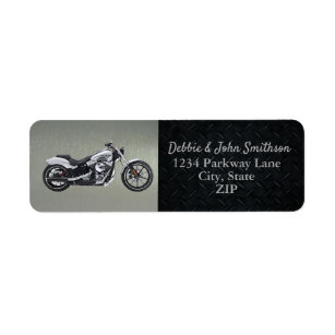 Motorcycle Return Address Labels | Zazzle