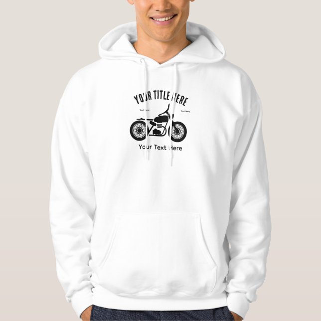 Motorcycle Ride Speed and Freedom Design Hoodie (Front)