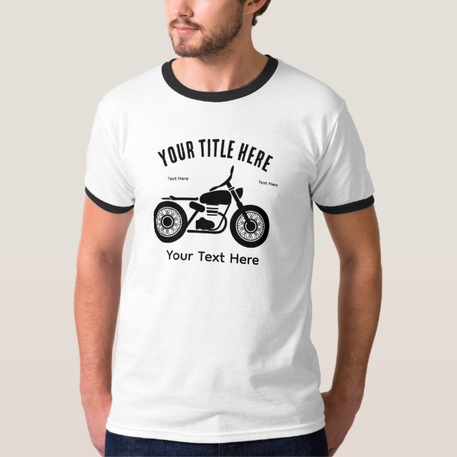 Motorcycle Ride Speed and Freedom Design T-Shirt (Front)