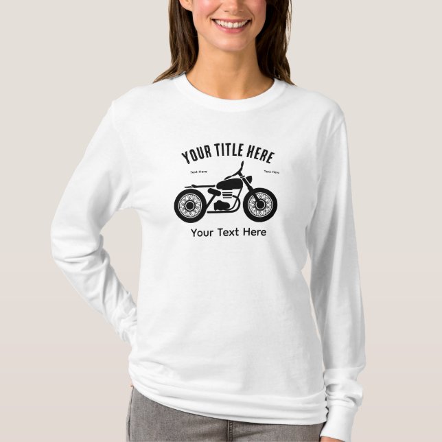 Motorcycle Ride Speed and Freedom Design T-Shirt (Front)