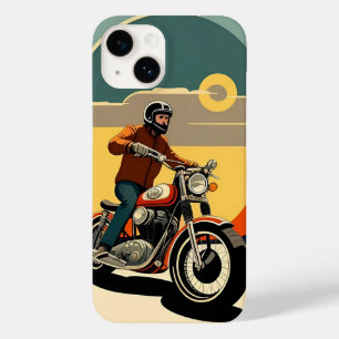 Motorcycle Rider Retro Style Case-Mate iPhone 14 Case