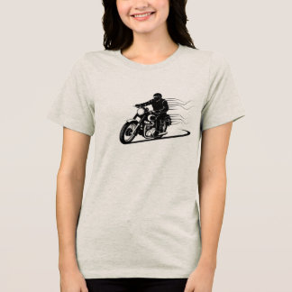 Motorcycle Rider Silhouette – Speed, Freedom & Sty Tri-Blend Shirt