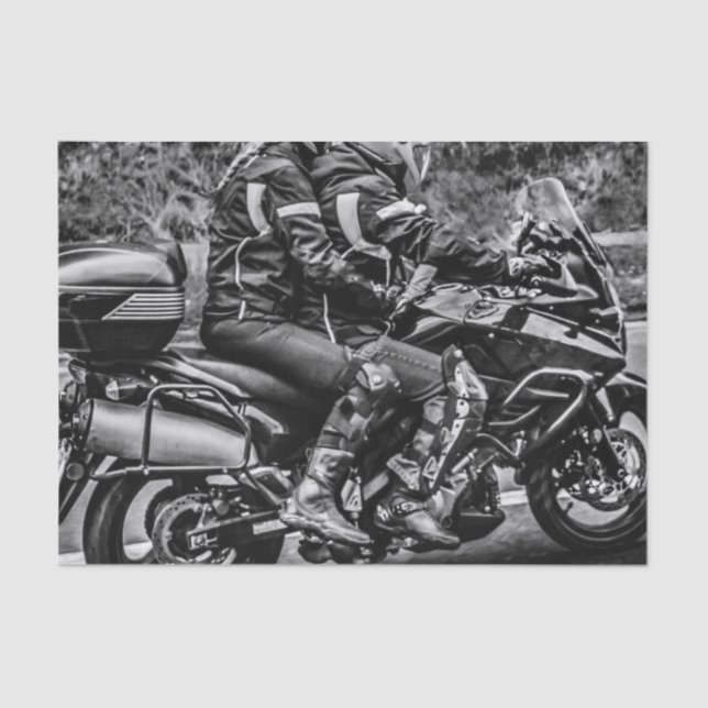 Motorcycle Riders at Highway Tissue Paper (Front)