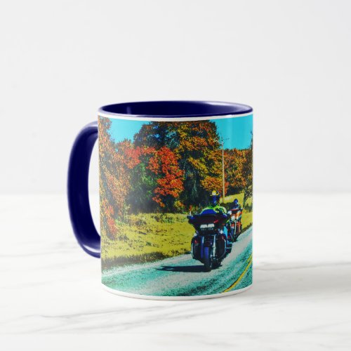 Motorcycle Riders Road Trip Art Mug