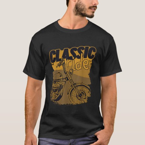 Motorcycle Riding Classic Biker Grandpa Motorbike  T_Shirt