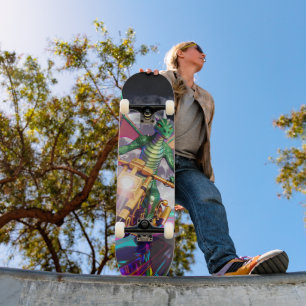 Motorcycle Riding Dragon Skateboard
