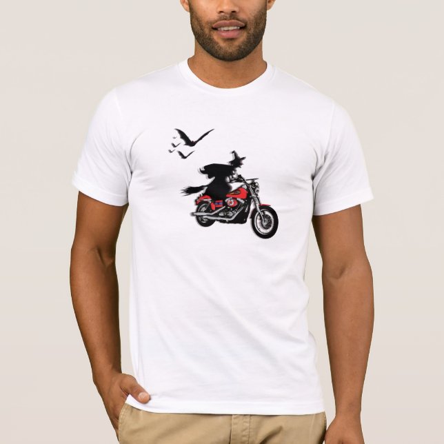 Motorcycle riding witch t-shirts (Front)