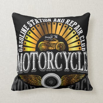 Motorcycle Road Race Throw Pillow by elmasca25 at Zazzle