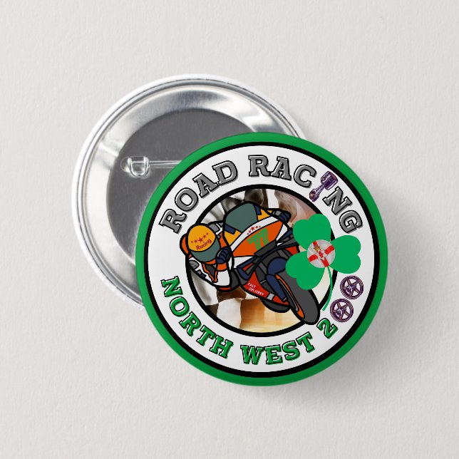 Motorcycle Road Racing - North West 200 Button (Front & Back)