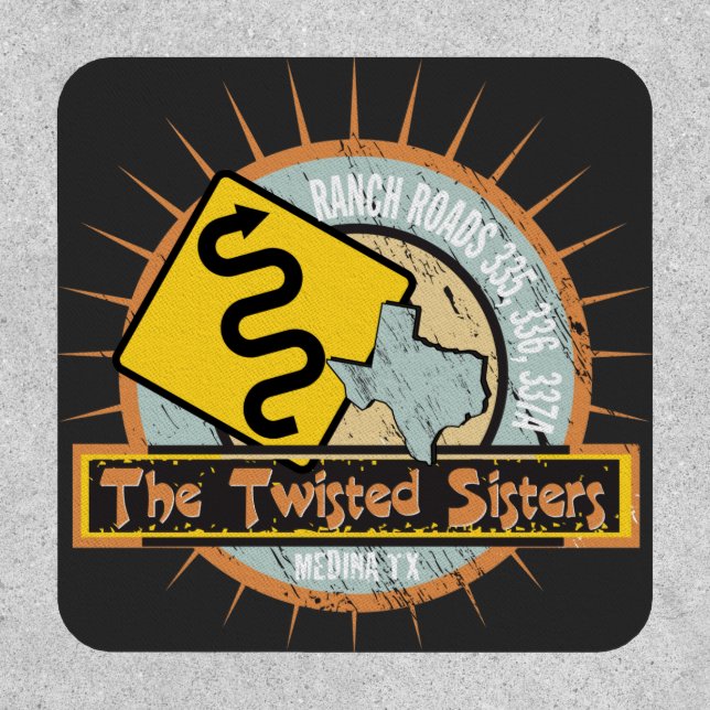 Motorcycle Road The Twisted Sisters in Texas Biker Patch (Front)