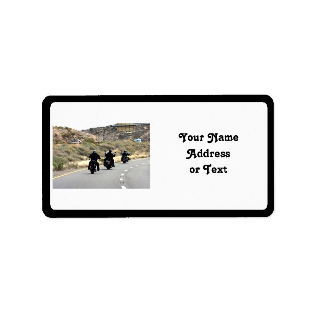 Motorcycle Road Trip - Biker Trio Label (Front)