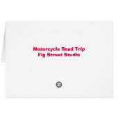 Motorcycle Road Trip Cards (Back Horizontal)