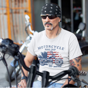 Motorcycle Road Trip Route 66 Sturgis or Bust T-Shirt