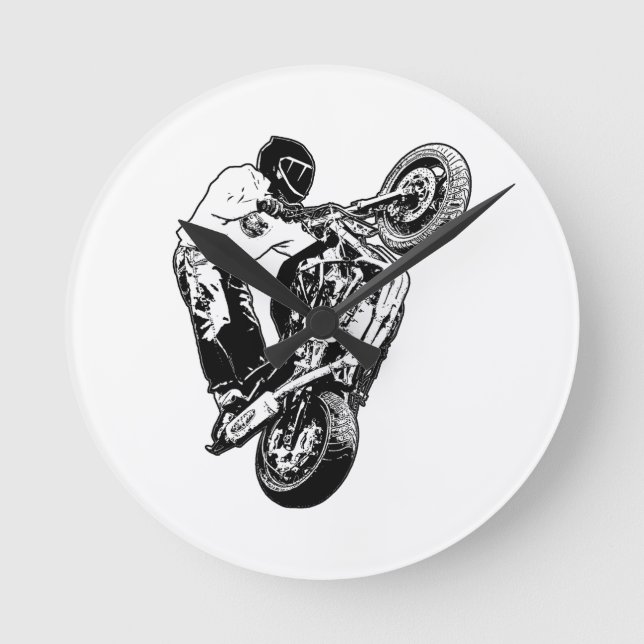 Motorcycle     round clock (Front)