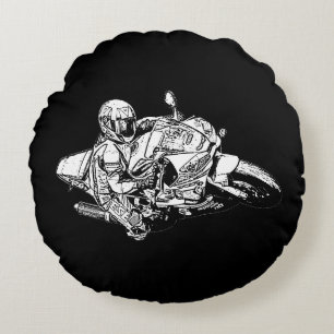 Motorcycle   round pillow