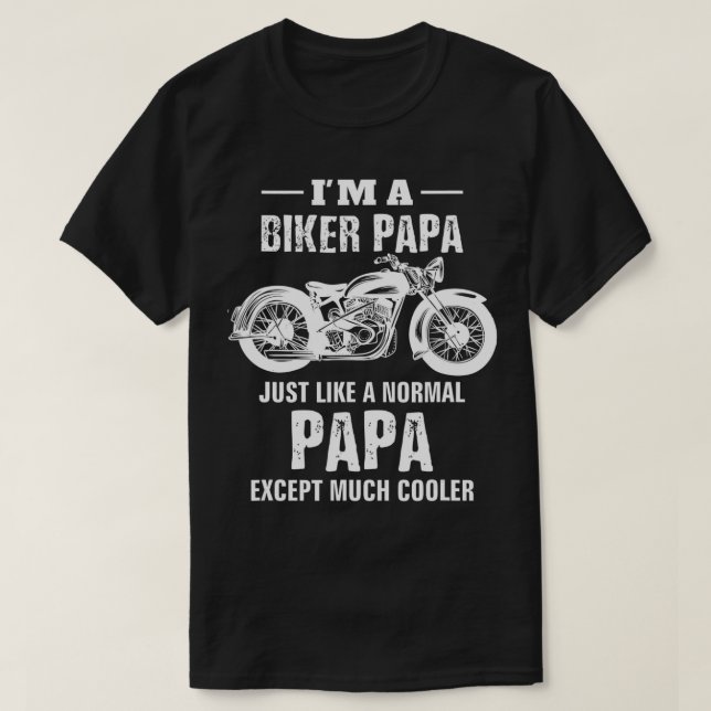 Motorcycle s Biker Papa Bike s Men Dad Grandpa Gif T-Shirt (Design Front)