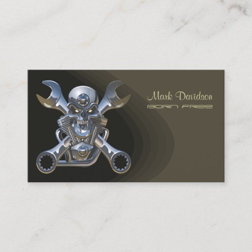 Customizable Motorcycle sales + repair businesscards business card