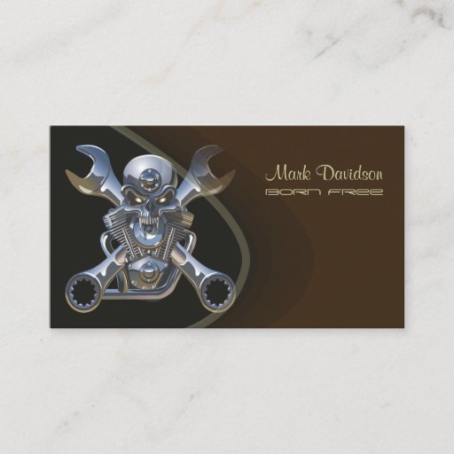 Customizable Motorcycle sales + repair businesscards business card templates