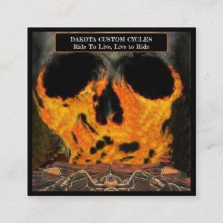 Motorcycle Sales & Service Square Business Card