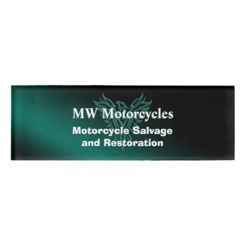 Motorcycle Salvage and Restoration Phoenix Rising Name Tag
