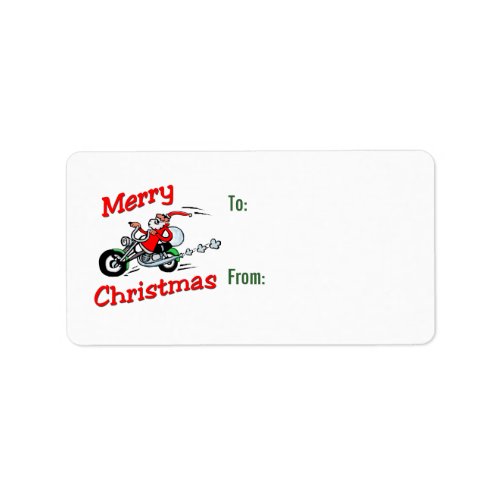 Motorcycle Santa Gift Tags