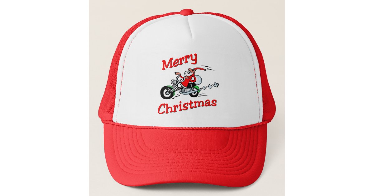 Motorcycle Santa Hat | Zazzle