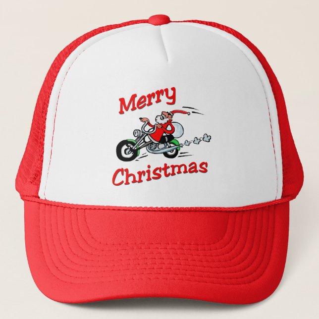 Motorcycle Santa Hat (Front)
