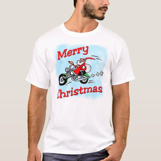 Motorcycle Santa T-Shirt (Front)