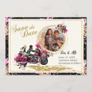 Motorcycle Save the Date Invitation
