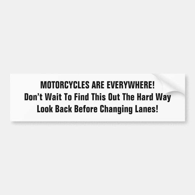 Motorcycle series bumper sticker (Front)