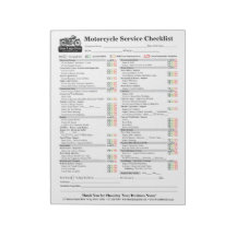 Motorcycle Service Checklist 8.5x11