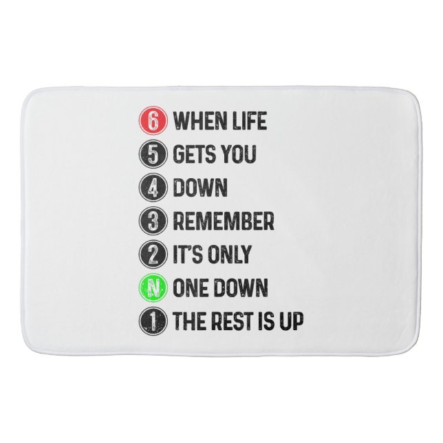 Motorcycle Shift Funny Saying Motocross Motorbike  Bath Mat (Front)