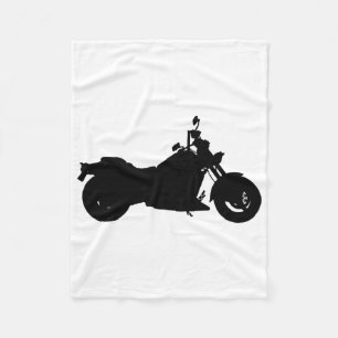 Motorcycle Silhouette Fleece Blanket