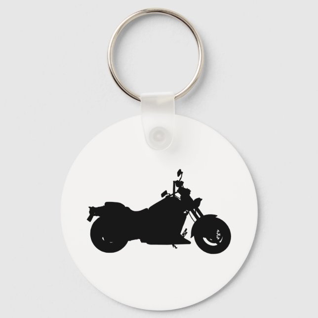 Motorcycle Silhouette Keychain (Front)