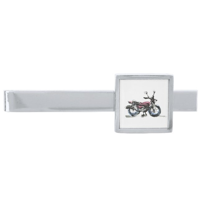 Motorcycle Silver Finish Tie Bar (Front)