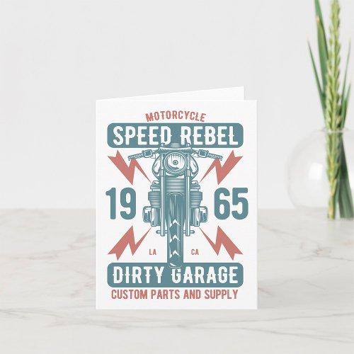 Motorcycle Speed Rebel 1965 Card