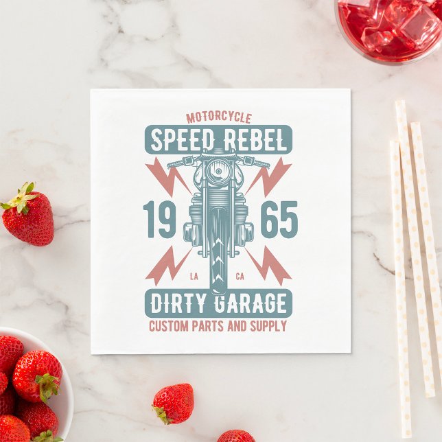Motorcycle Speed Rebel 1965 Napkins (Creator Uploaded)