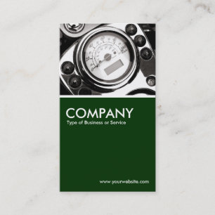Motorcycle Speedometer - Dark Green Business Card