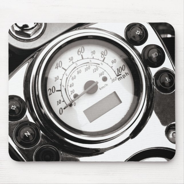 Motorcycle Speedometer Mouse Pad (Front)