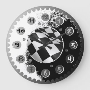 MOTORCYCLE SPROCKET WALL CLOCKS. LARGE CLOCK