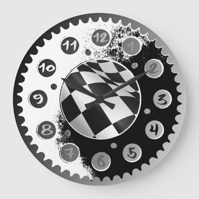 MOTORCYCLE SPROCKET WALL CLOCKS. LARGE CLOCK (Front)