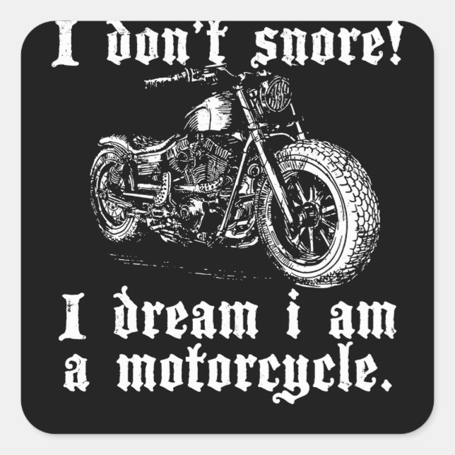 Motorcycle Square Sticker (Front)