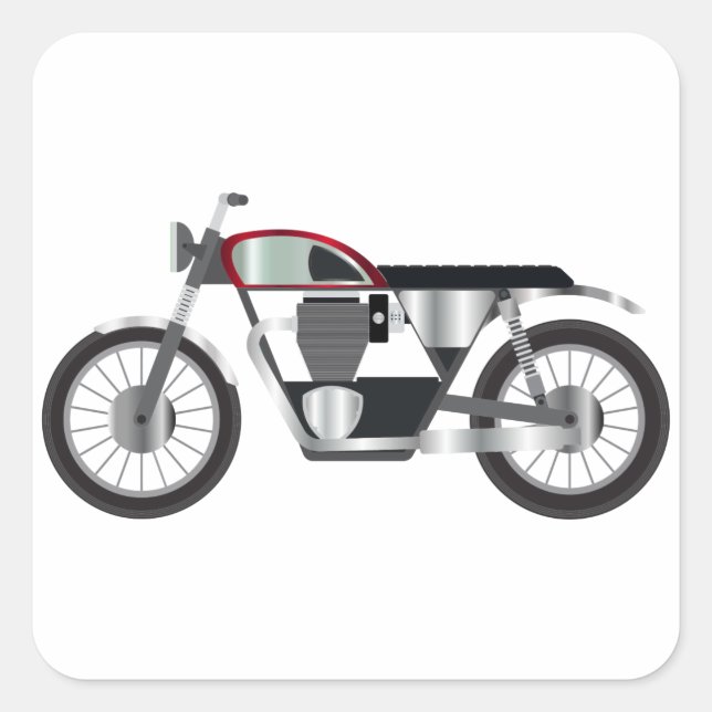 Motorcycle Square Sticker (Front)