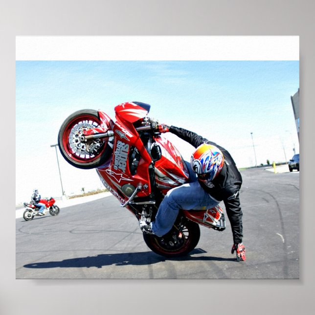 Motorcycle stunt poster (Front)