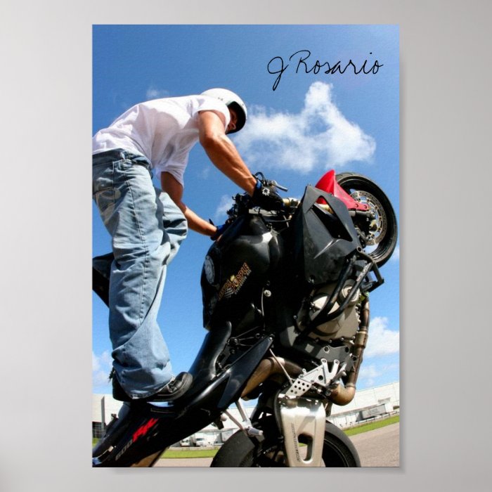 Motorcycle Stunt Poster