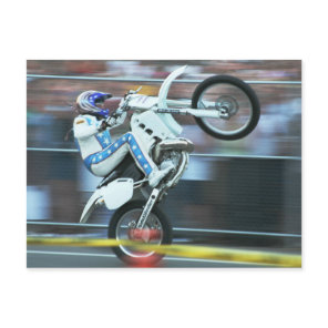 Motorcycle Stunts Postcard